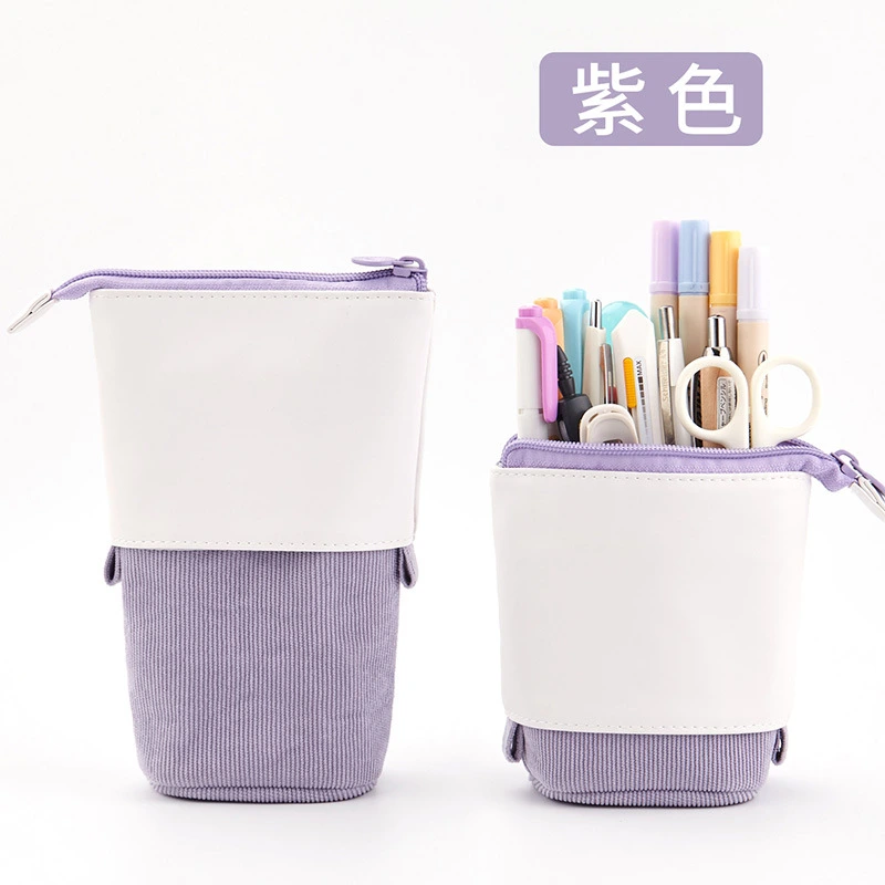 Canvas Large Fashion Pen Orgazizer Pouch Handheld Student Stationery PAL Pencil Case Pen Holder Bag