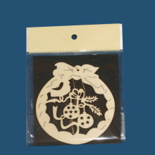 2017 laser cut wooden Christmas hanging decoration