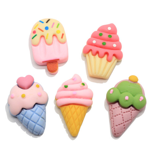 Resin Ice Cream  Flatback Cabochons Kawaii  Popsicle Flat Back Resin Cabochons Hair Bow Center Craft DIY