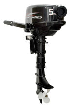 Black Two Stroke Outboard Motors 5 Hp Tiller Handle / Remote Control