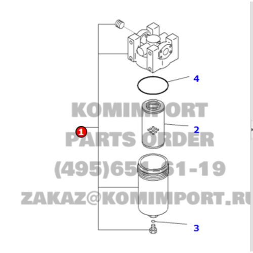 PC400-8 Penapis 207-970-5111 Bahagian Penggali