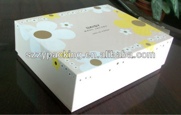 flower printed chipboard gift box for perfume