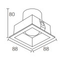 Downlight LED cuadrado regulable 12W LEDER