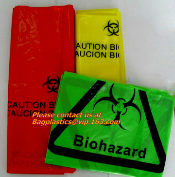 clinical hospital yellow waste bag, Medical Trash Bin Liner Bags, Disposable Biohazard Bag