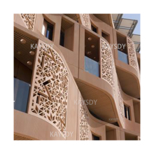 Modern Perforated Metal 3D Wall Cladding for Residential Aluminium Panels