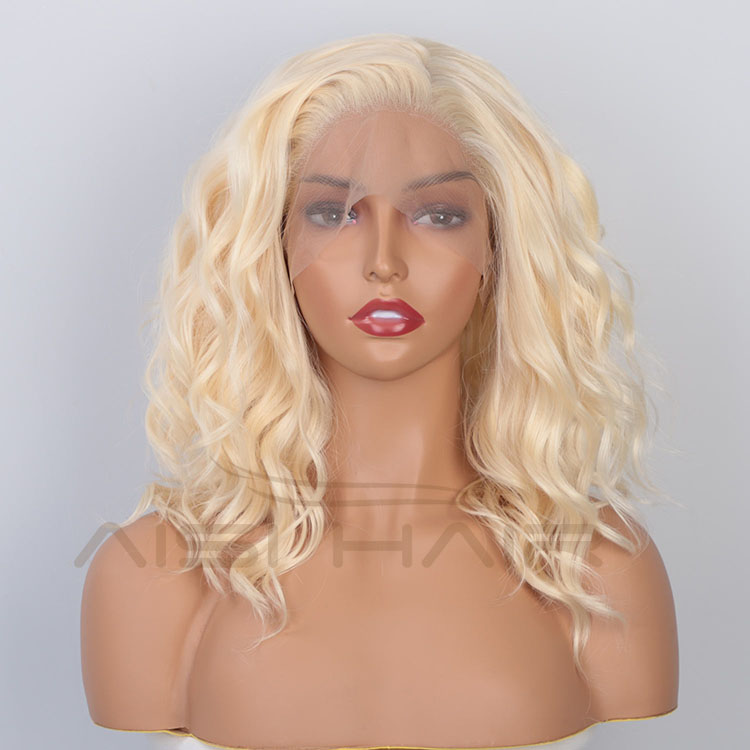 Aisi Hair Wholesale Medium Long Body Wavy Blonde Wig Long Wavy Swiss Lace Wig Synthetic Lace Frontal Hair Wigs For Black Women