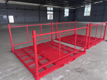 Red motorcycle transport rack