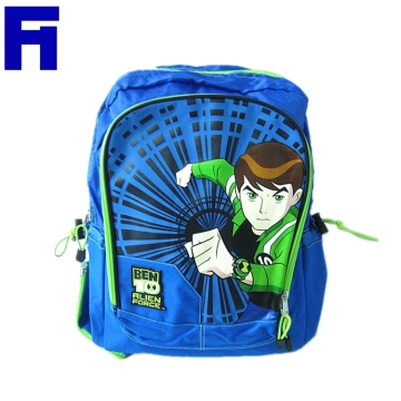 Hot Sell Polyester Backpack Bag Blue Cool Boy School Bag Kid School Backpack