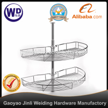 Corner Cabinet Storage Unit 2 layer carousel basket