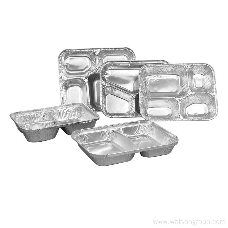 Compartment Disposable Aluminum Foil Fast Food Container