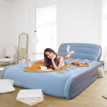 पीवीसी झुकाव डीलक्स रानी आकार inflatable हवा बिस्तर