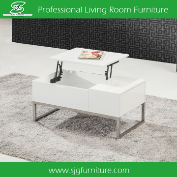 Modern Design White MDF Expandable Coffer Table HT-012A