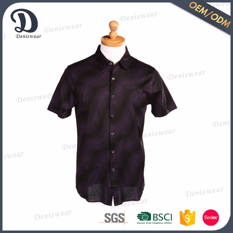 Factory sale short sleeves chiffon mens summer shirt