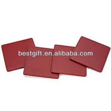 High quality genuine leather glass coaster hot selling leather coaster