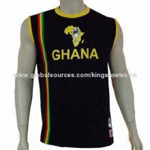 Men's vest with ribbed collar and cuff