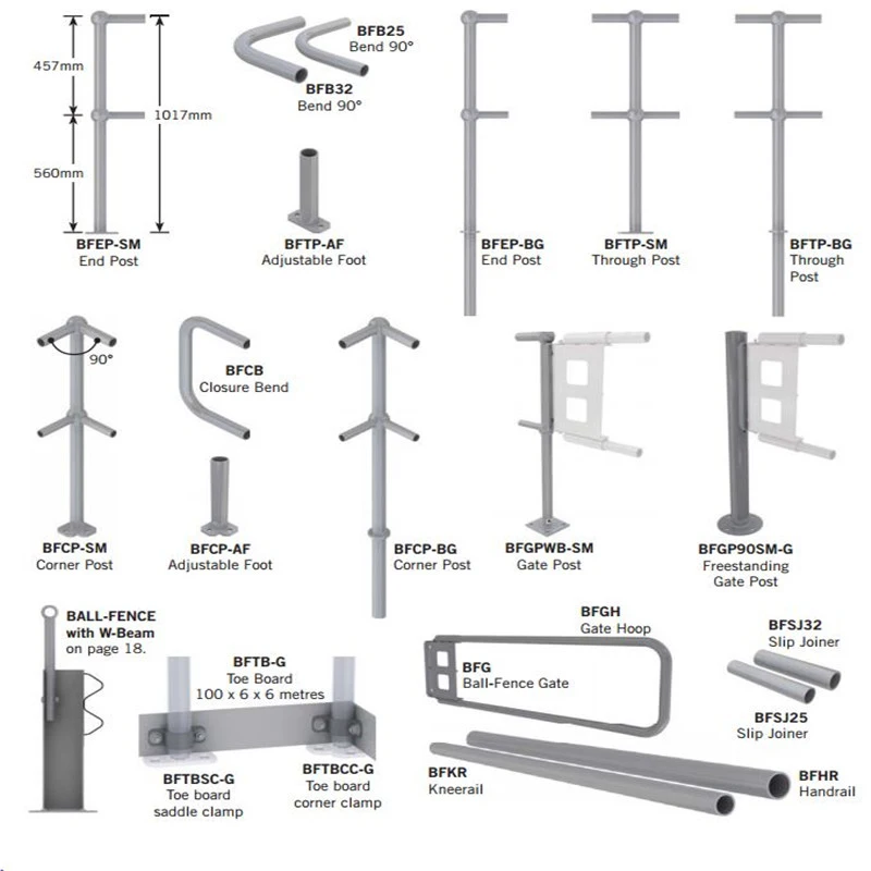 Webforge Ball Joint Type Galvanized Stanchions with Different Types