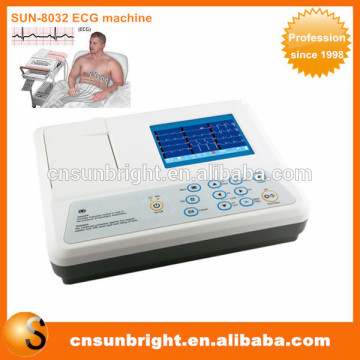 Big sales ! three channel color ecg machine factory price