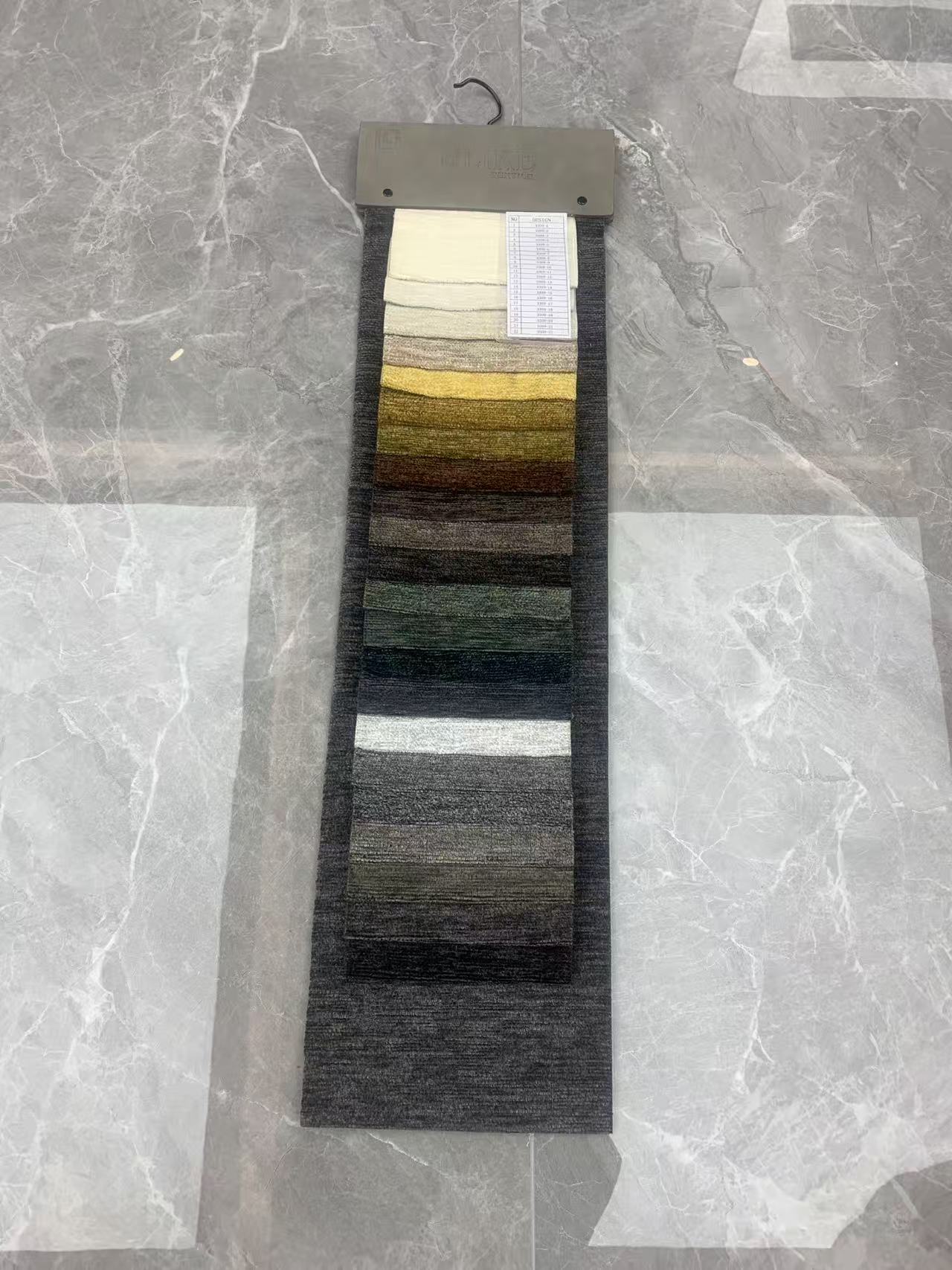 Tecido de estofamento de chenille com listras clássicas com bloqueio de cores Classic Color blocking Stripe Chenille Upholstery Fabric