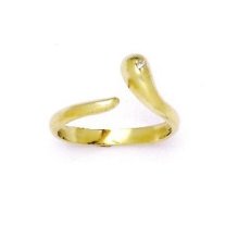 Gold Plated Genuine Diamond Toe Ring Body Jewelry