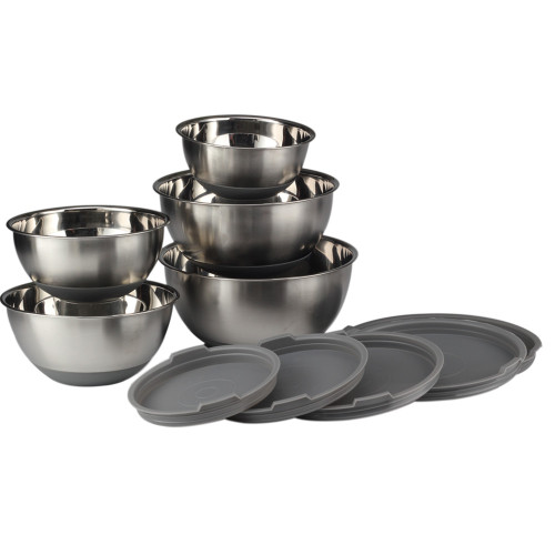 Set di scodelle in acciaio inox antiscivolo