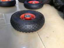 Flexible Rubber Wheelbarrow Wheels And Hand Trolley Wheels 4.00-4