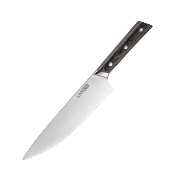 Cuchillo de chef profesional de acero inoxidable de 8 pulgadas