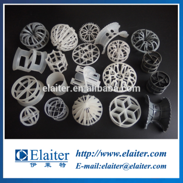 Plastic random tower packing: Heilex ring, Super intalox saddle, Teller Rosette ring