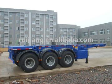 20FT tri axle skeletal semi trailer/three axle semi trailer