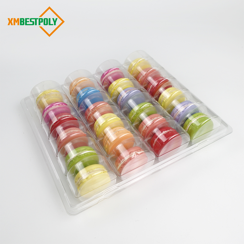 12 Macaron Tray Custom Clear Blister Plastic Macaron Packaging