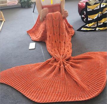 Promotion Adult Blanket Crocheted Mermaid Tail Blanket