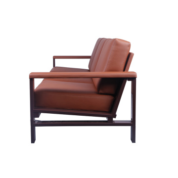 Strong Metal Frame Leather Sofa