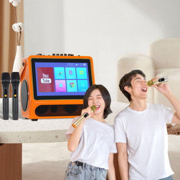 Binko Portable Bluetooth KTV Karaoke Player System with Touch Screen and Microphone