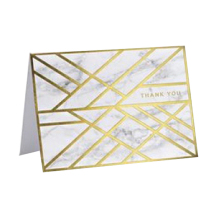 White Folding Custom Printing Thank You Greeting Card