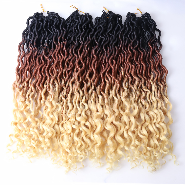 Julianna 18 36 Inch Straight Realistic Gypsy Faux Locs Crochet Hair Chemical Fiber Synthetic Wave Gypsy Locs Hair Extension