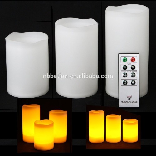 3 Weatherproof Outdoor and Indoor Candles with Remote Control & Timer