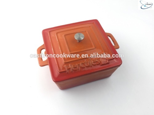 Enamel Cast Iron Rectangle Mini Cocotte Mini Casserole