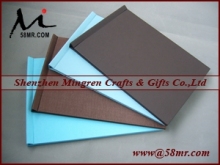 Leather Fabric Cloth Document File Book Folder Clip Holder