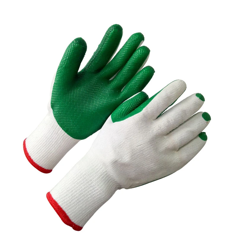 Rough Rubber Coated Foam Latex Safety Work Gloves