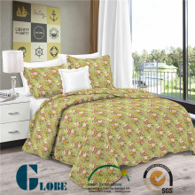 100% polyester quilt cover and bed sheet aplic work cotton sateen