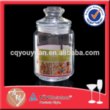 Round 700ML Air Tight Glass Containers Glass Food Canister