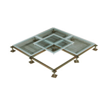 Customize 600x600 Office Network Glass Raised Floor Accessories - Anti-Static Glass Floor