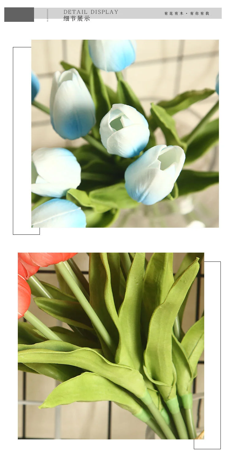 PU Mini Tulips Imitation Flowers Artificial Flowers