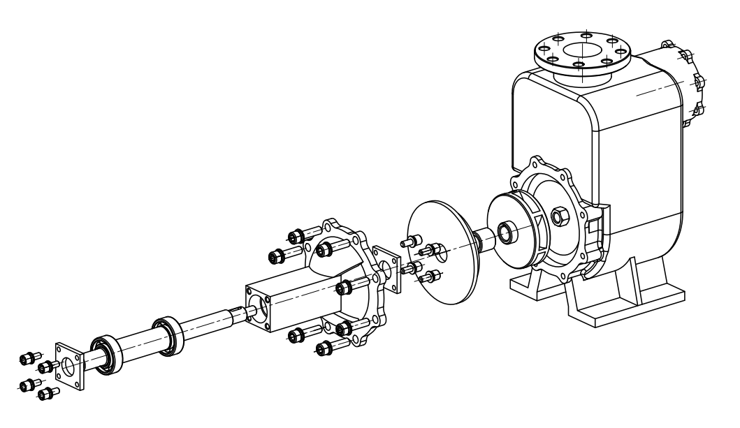 Factory supply 3 inch heavy duty self priming waste marine centrifugal water pump