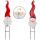 2 -pack kerst metalen stakes met tinkle bell