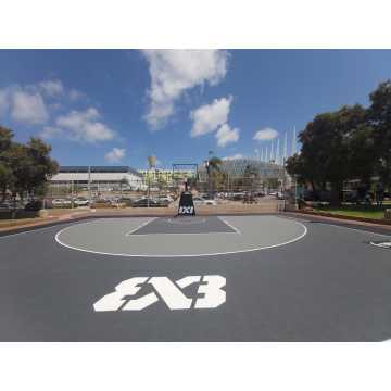 Instalación fácil de baldosas de baloncesto al aire libre al aire libre 3x3 piso de baloncesto