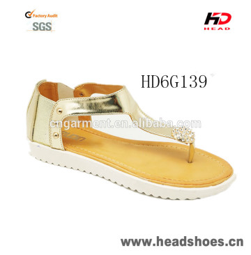 ladies wholesale fashion PU sandals shoe