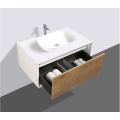 Wall-mounted wash basin WB0017-matte white-540x338x118mm-solid surface