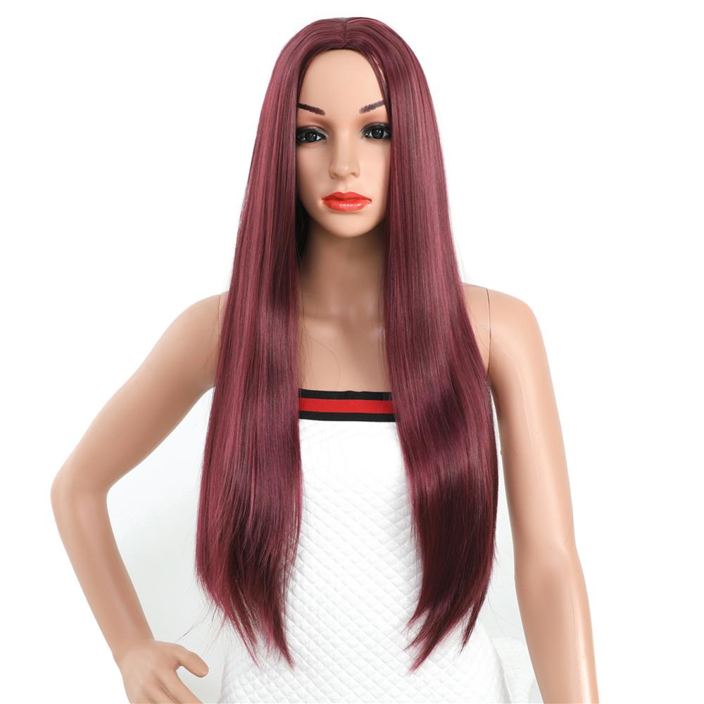 MYZYR straight hair high-quality synthetic wigs, 30-inch heat-resistant wigs of various colors, noble golden synthetic wigs