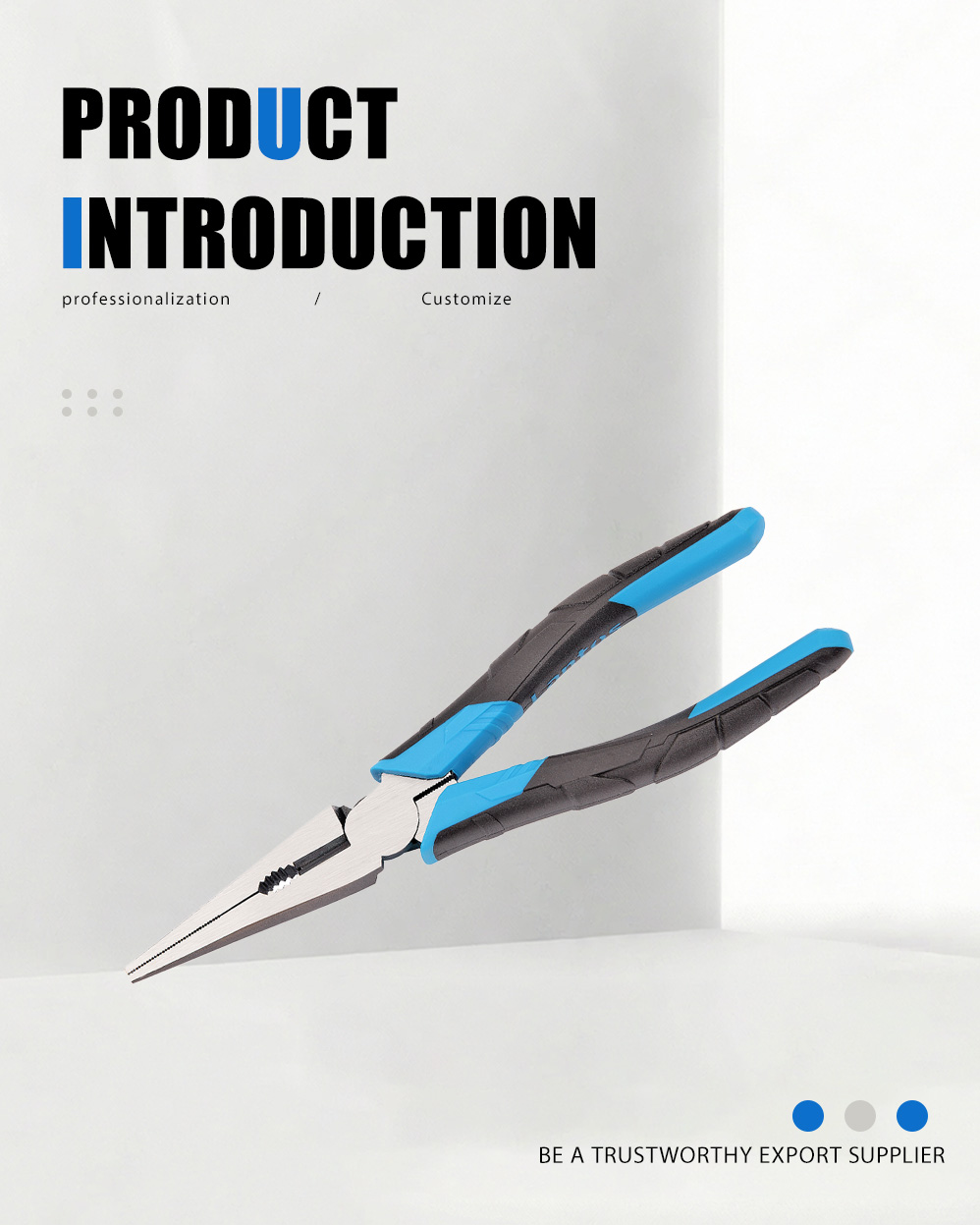 كماشة أنف بإبرة أوفست (تشطيب ياباني أبيض) Offset Needle Nose Pliers (Japanese White Finish)