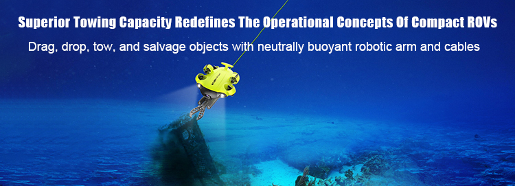 FIFISH V6S Professional Underwater Marine Drone ROV AUV Robots with Manipulator for Inspection and Aquaculture